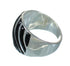 Southwestern Jet And Sterling Silver Ring Size 6 YX92294